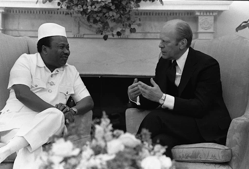 President Ford of the U.S and President William Tolbert of Liberia | Wikimedia