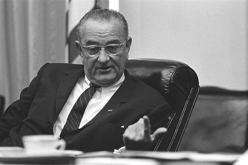 President Lyndon B. Johnson (21 July 1965) | LBJ Museum and Library, White House Photo Office collection | Wikimedia Commons