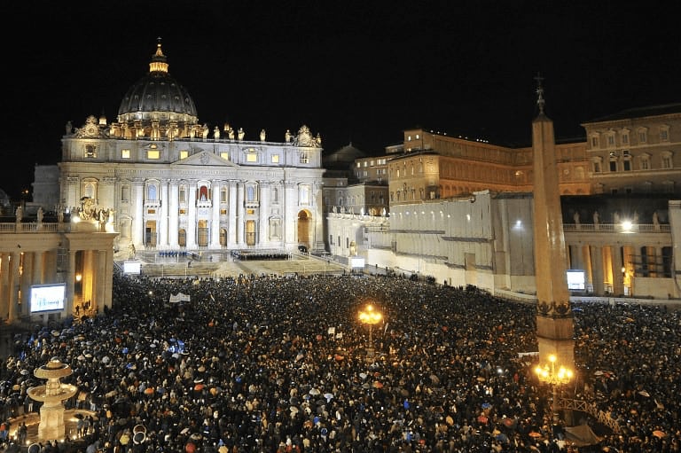 Crowd Gathered in St. Peter’s Square After Pope Francis was Elected | AFP Photo | Flickr