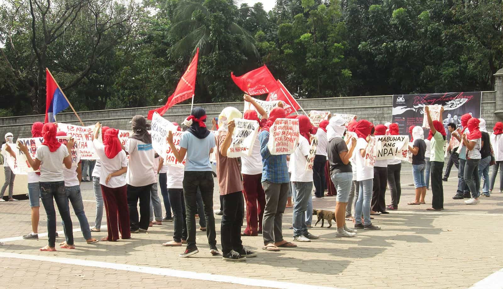 Student activists on PUP (Polytechnic University of the Philippines), taken by Ace Mendiola. Source- Wikipedia.
