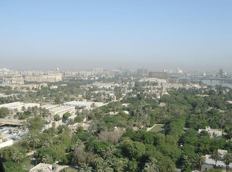Baghdad’s Green Zone (2008) Robert Smith, WikiMedia Commons