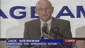Jack Sheinkman at the Americans for Democratic Action 50th anniversary convention, delivering the keynote address (1997). C-SPAN Network