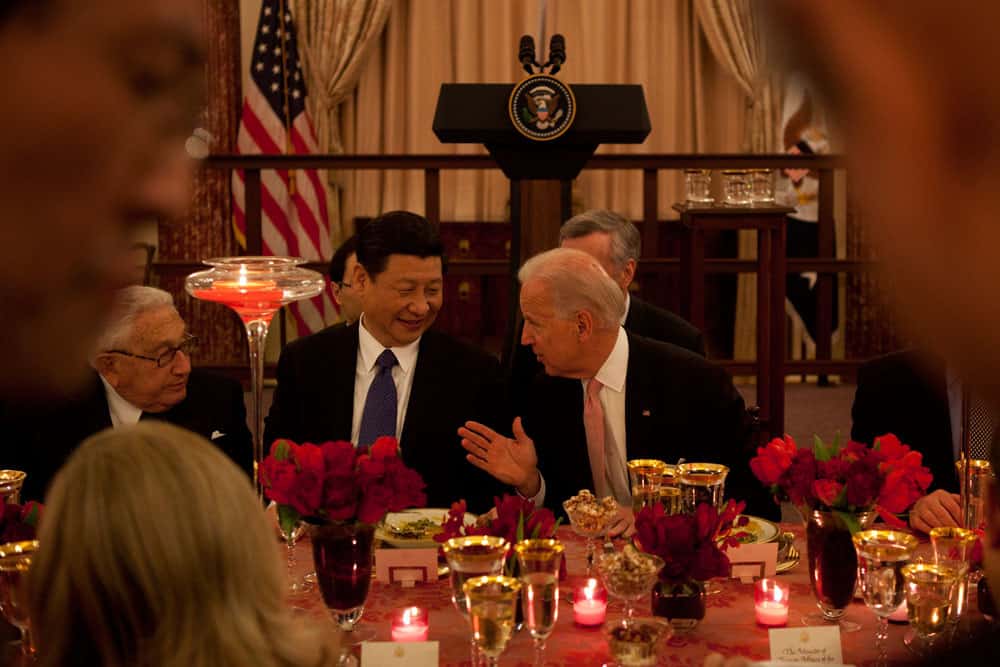 Vice President Biden with Chinese Vice President Xi and Secretary Kissenger