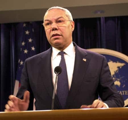 January 27, 2003: Secretary Powell gives a briefing on Iraqi non-cooperation and continued defiance of the will of the UN (2003) | State Department Archives by Michael Gross