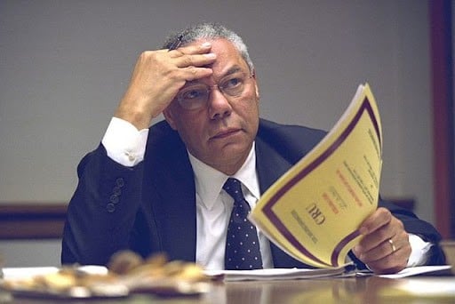 Colin Powell in the President’s Emergency Operations Center (PEOC) | Wikimedia Commons