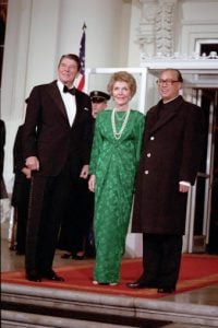 President Ronald Reagan and Nancy Reagan with Zhao Ziyang | Wikimedia Commons