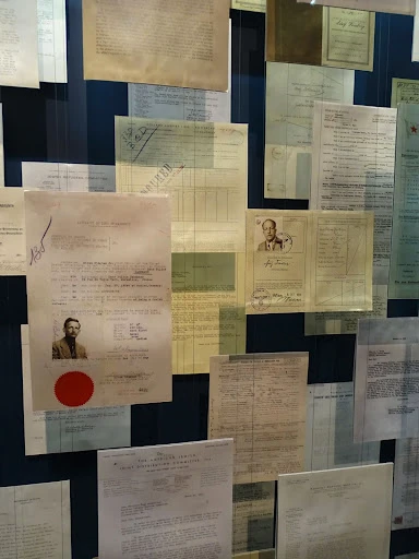 Identity documents from Jewish refugees. (Taken by Adam Jones from Kelowna, BC, Canada)