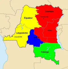 Map of Territorial Control during the Congo Crisis (1960-61).