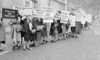 Women picket outside the UN calling for peace. The Guardian, AP