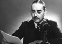 John Snagge OBE reading the news in 1944. United Kingdom Government