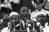 Martin Luther King Jr. giving a Speech. David Erickson