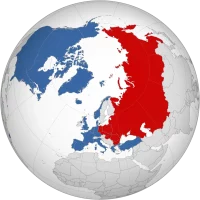 NATO and Warsaw Pact countries during the Cold War. Discombobulates