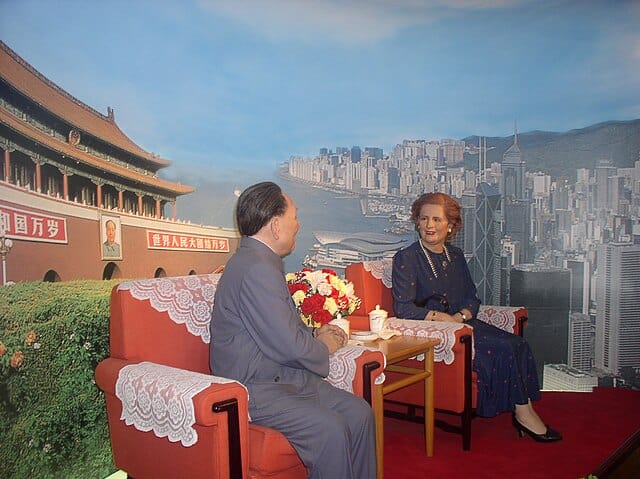 Deng Xiaoping and Margaret Thatcher in Beijing. Brücke-Osteuropa