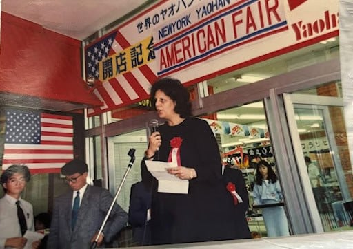 Aurelia “Rea” Brazeal promotes American products at a trade fair in the early 1980s during her tour as trade officer in the economic section of U.S. Embassy Tokyo. Courtesy of Rea Brazeal